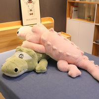 Peluche géante crocodile aux gros yeux