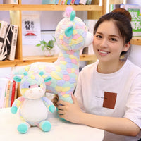 Peluche girafe arc-en-ciel douce enfant chambre colorée La compagnie de la peluche
