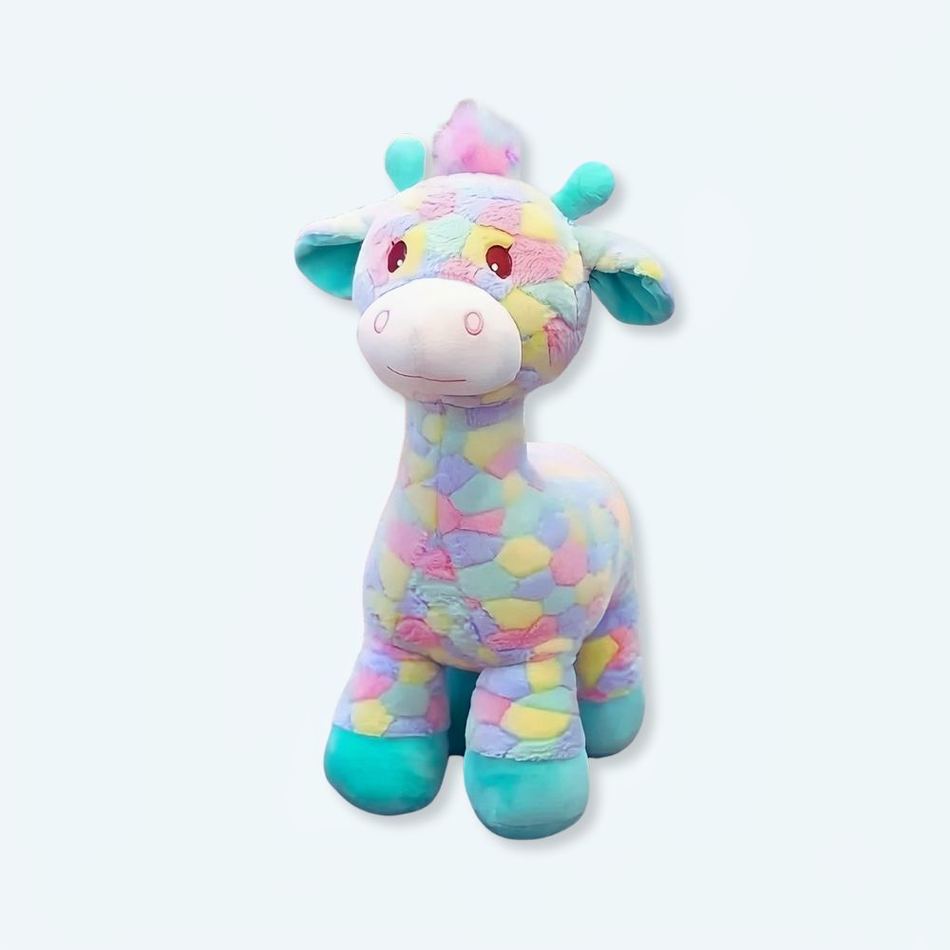 Peluche girafe arc-en-ciel douce enfant chambre colorée La compagnie de la peluche