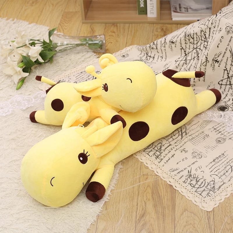 Peluche girafe géante jaune