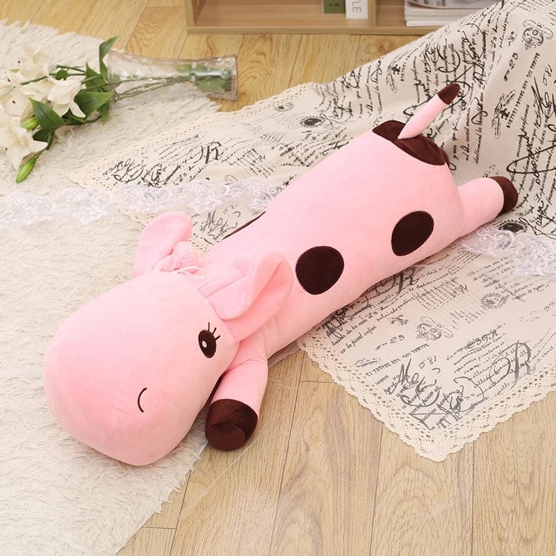 Peluche girafe géante rose 35cm