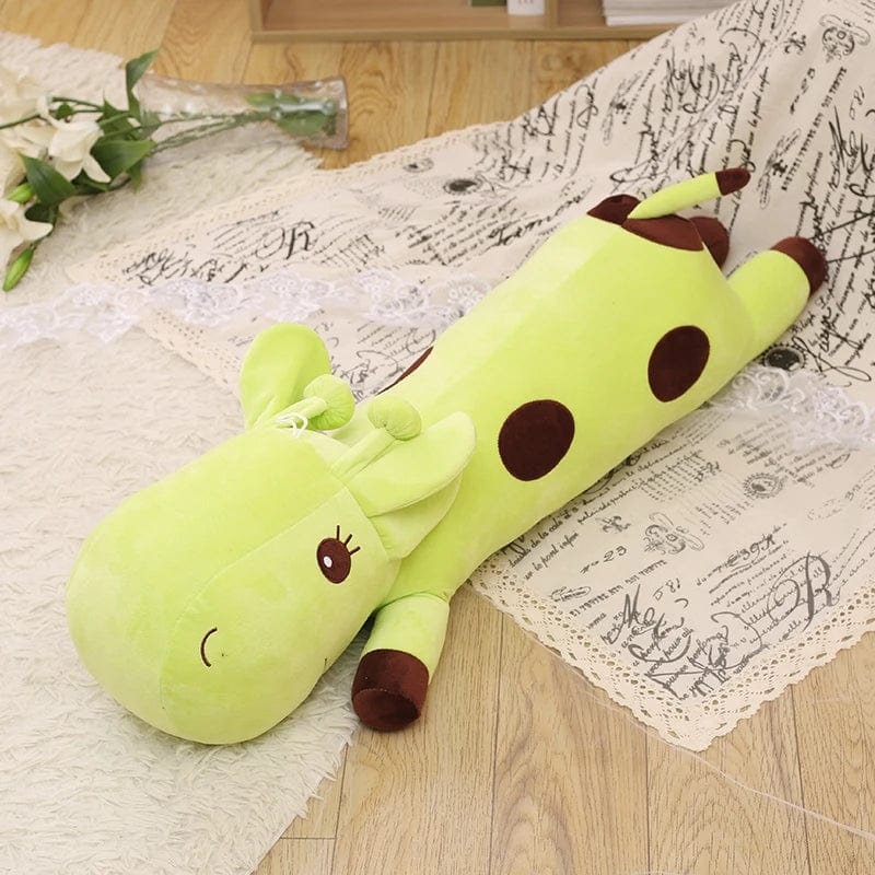 Peluche girafe géante verte 35cm