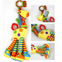 Peluche girafe hochet doux enfant éveil jungle La compagnie de la peluche