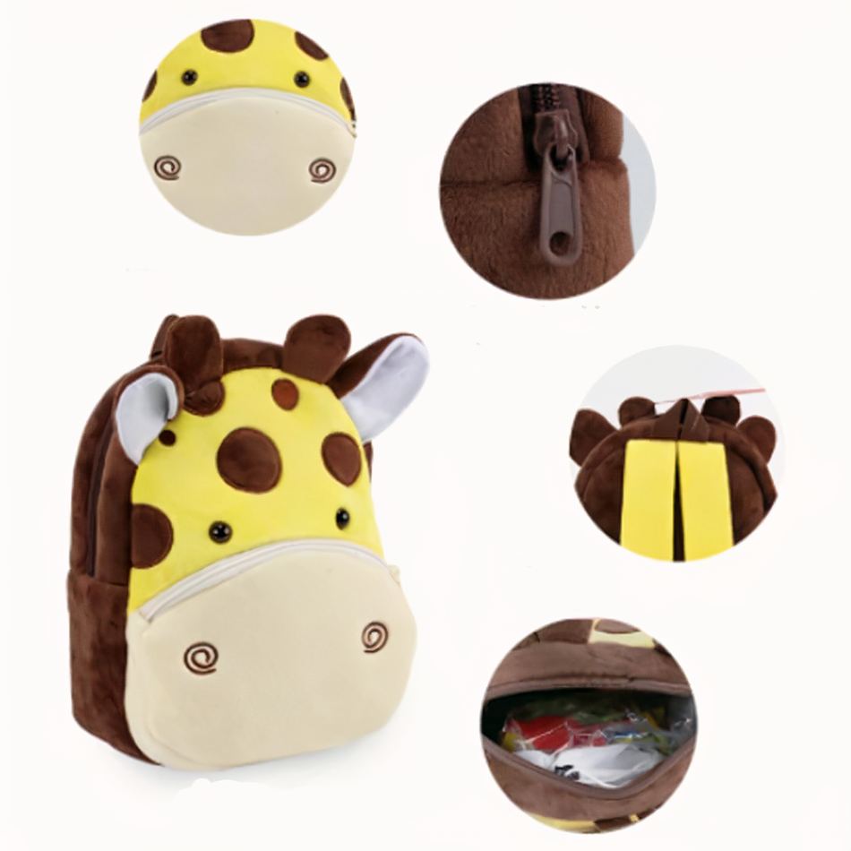 Peluche girafe sac à dos doux enfant jungle amusant La compagnie de la peluche