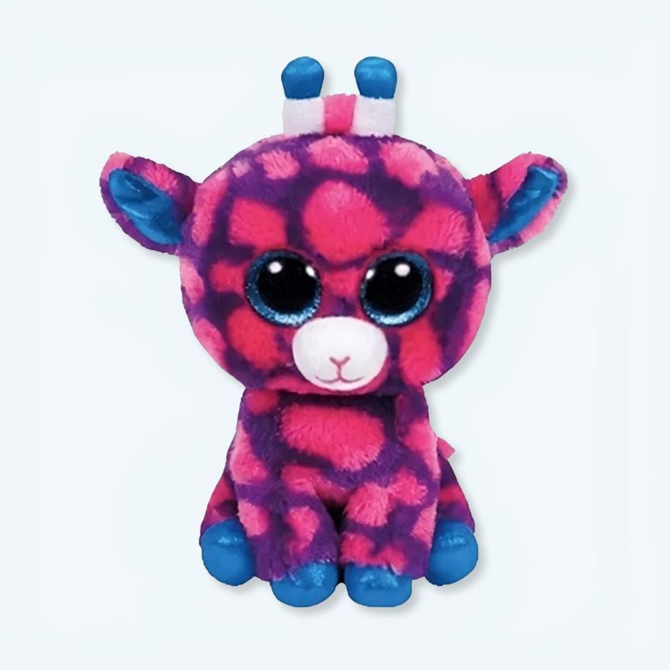 Peluche girafe TY rose bleu enfant chambre douce La compagnie de la peluche