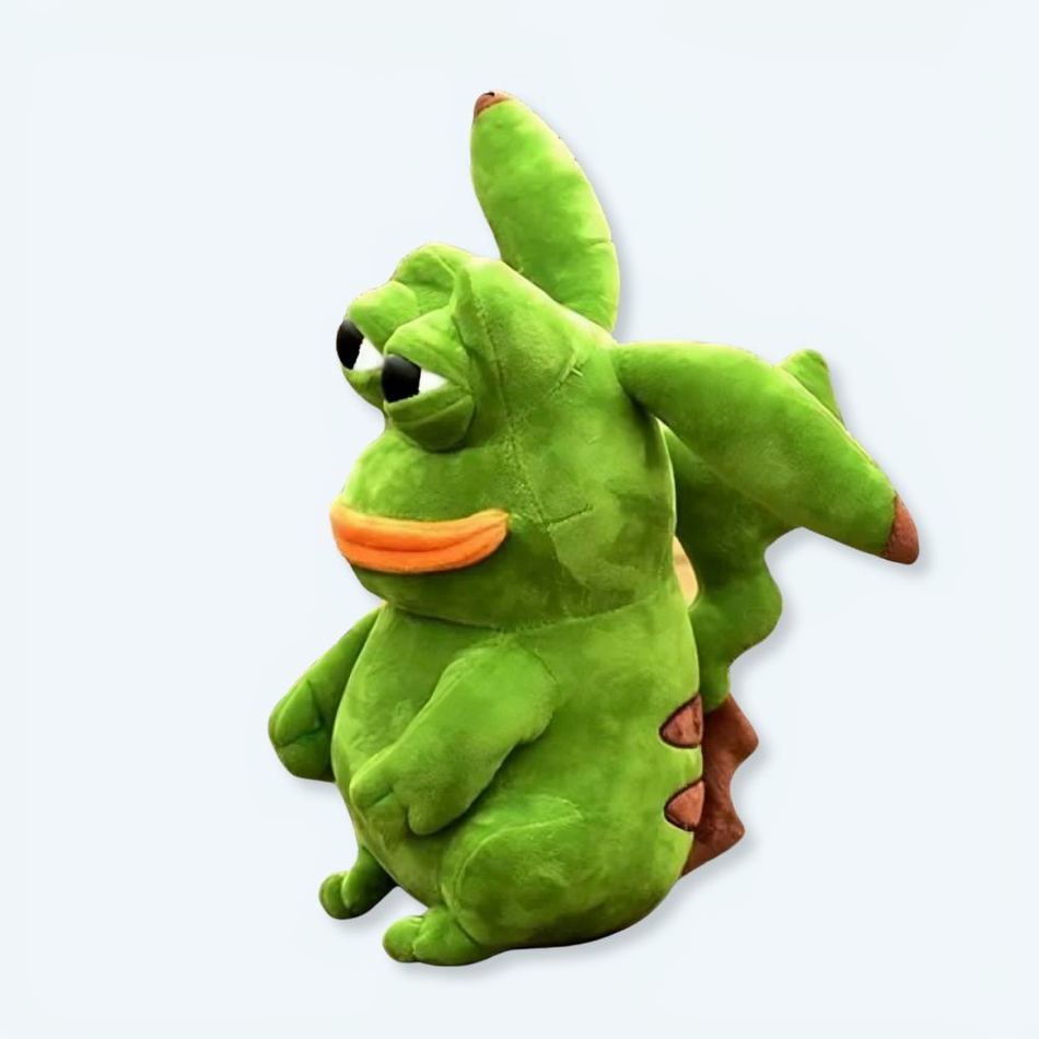 Peluche grenouille Pikachu douce verte enfant amusant La compagnie de la peluche