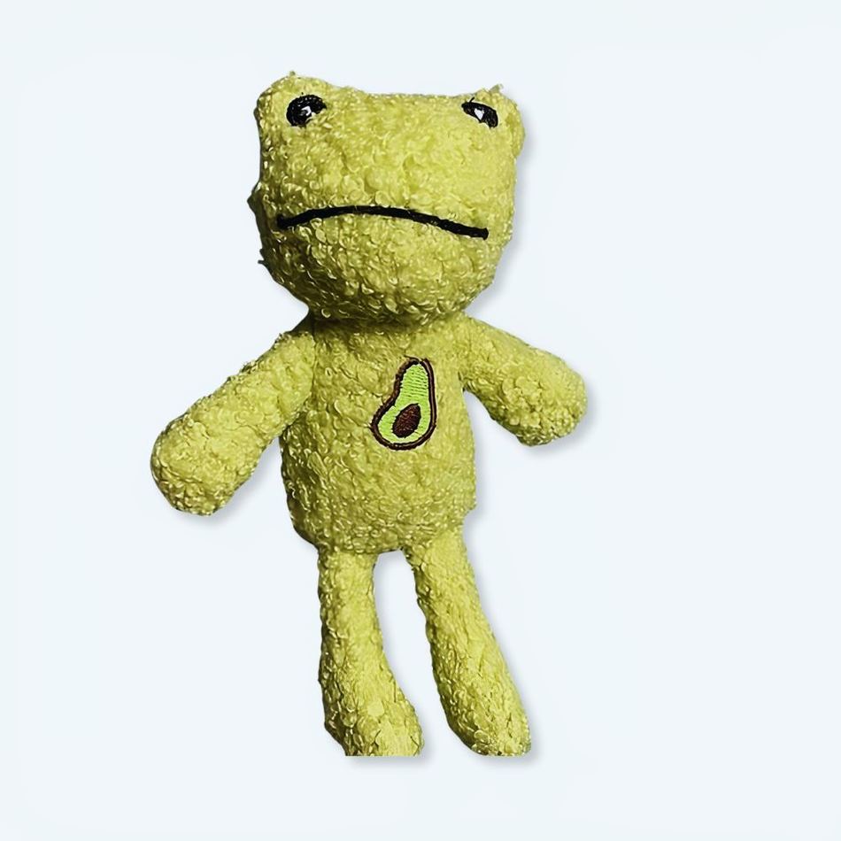 Peluche grenouille verte avocat douce et câline enfant La compagnie de la peluche