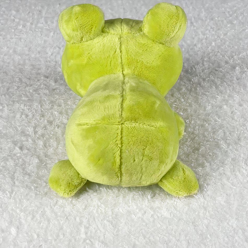 Peluche grenouille verte douce enfant câline et ludique La compagnie de la peluche