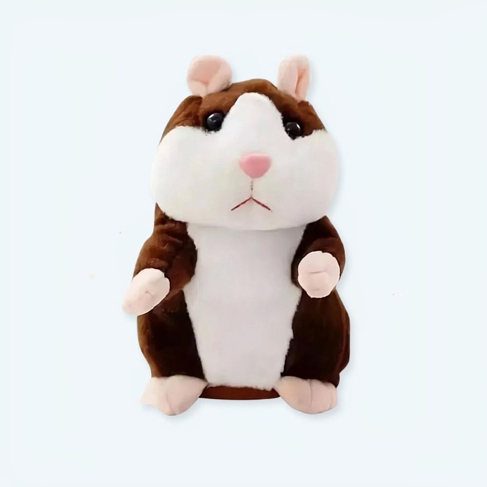 Peluche Hamster chocolat adorable interactif enfant doux La compagnie de la peluche