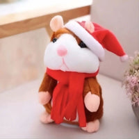 Peluche Hamster Noël parlant doux festif câlin enfant La compagnie de la peluche