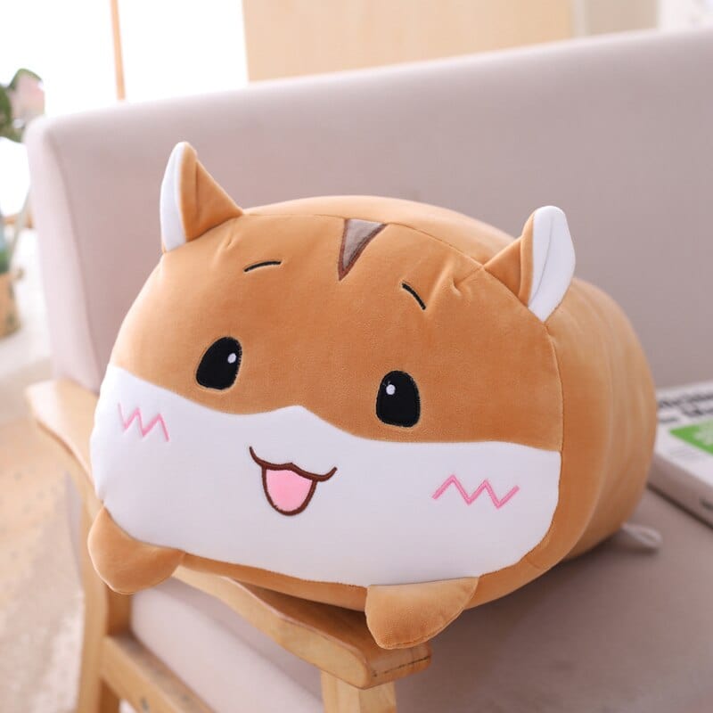 Peluche hamster squishmallow brun qui sourit 20cm