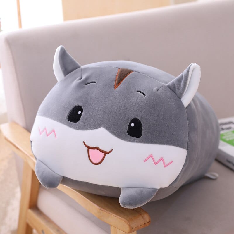 Peluche hamster squishmallow gris 20cm