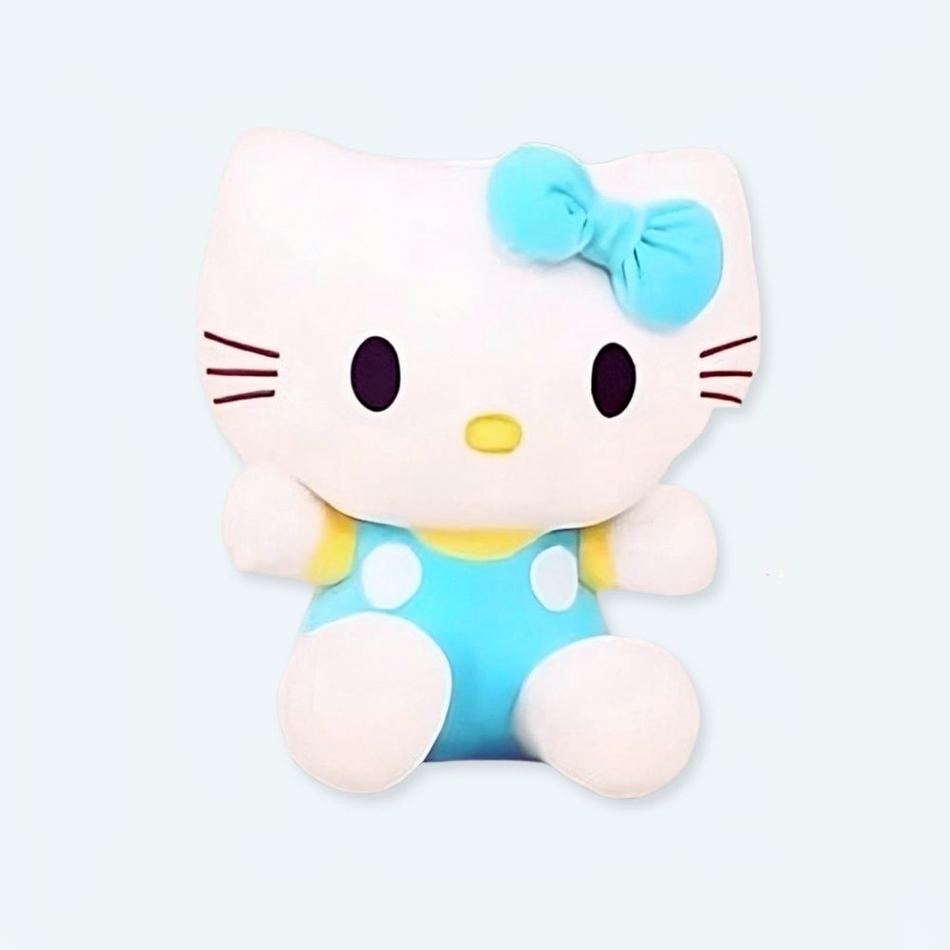 Peluche Hello Kitty bleu doux univers kawaii enfant La compagnie de la peluche
