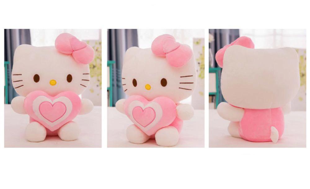 Peluche Hello Kitty douce cœur amour enfant câlin La compagnie de la peluche