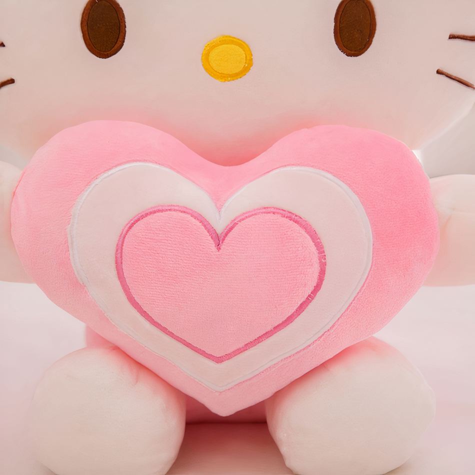 Peluche Hello Kitty douce cœur amour enfant câlin La compagnie de la peluche