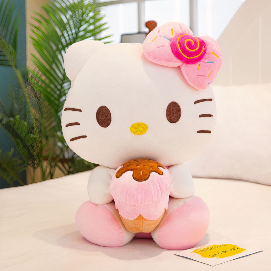 Peluche Hello Kitty douce gourmandise estivale La compagnie de la peluche