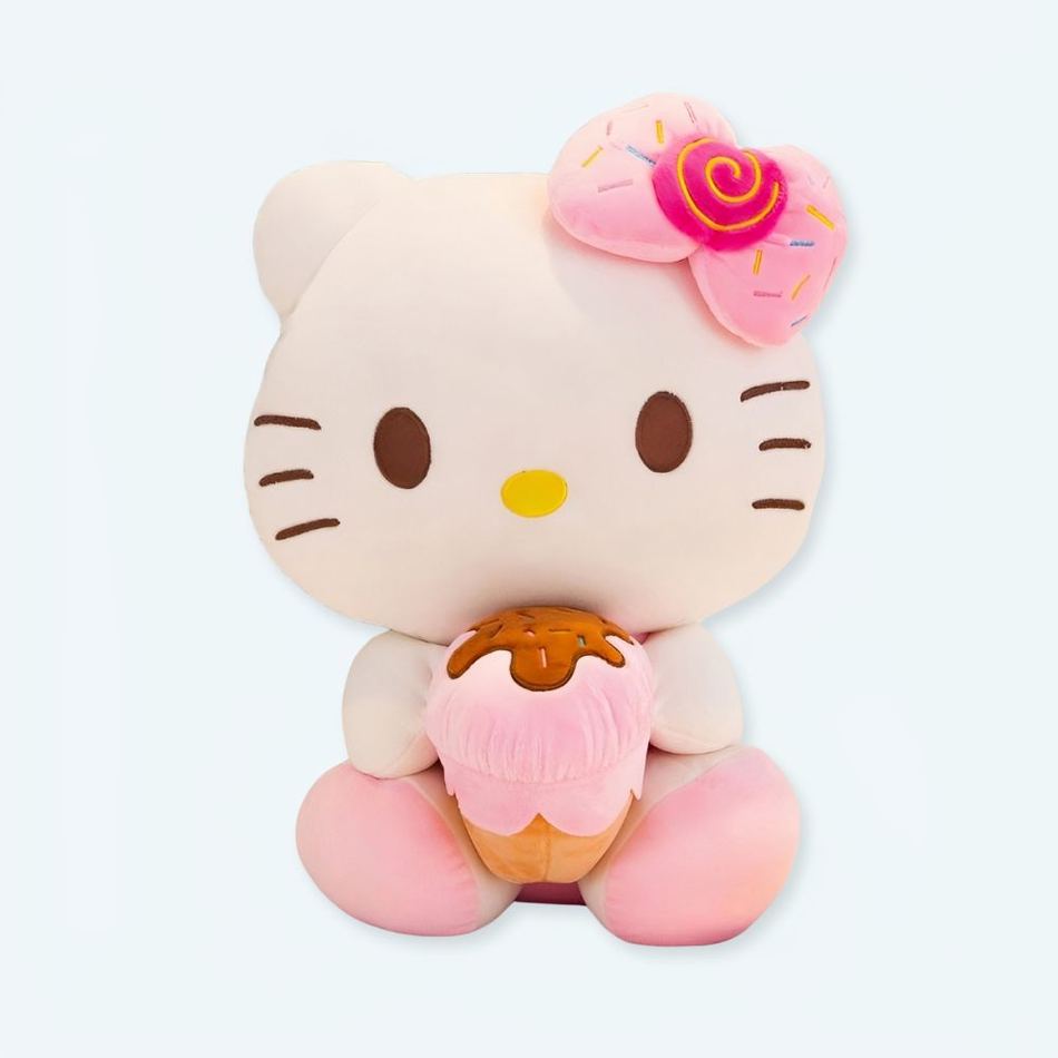 Peluche Hello Kitty douce gourmandise estivale La compagnie de la peluche