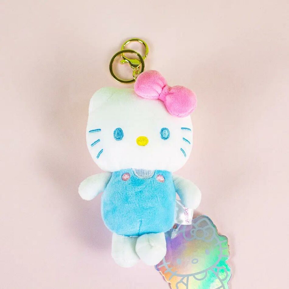 Peluche Hello Kitty douce unie chambre enfant câlin bleu La compagnie de la peluche