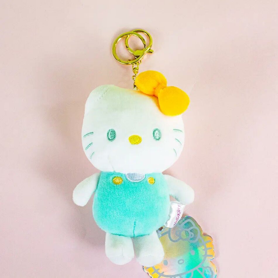 Peluche Hello Kitty douce unie chambre enfant câlin vert La compagnie de la peluche