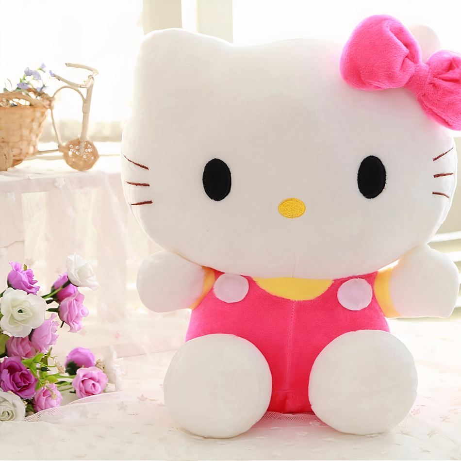 Peluche Hello Kitty rose douce enfant univers kawaii La compagnie de la peluche