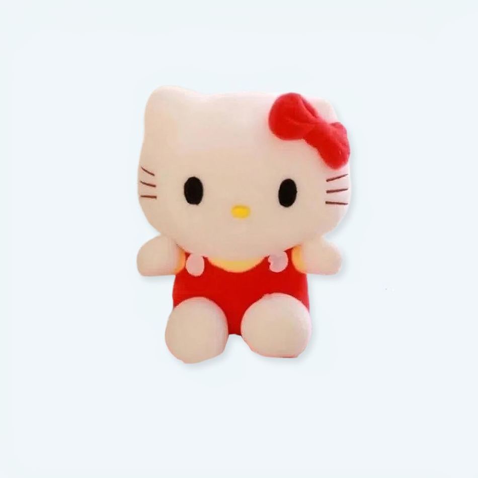 Peluche Hello Kitty rouge douce câline enfant collection La compagnie de la peluche