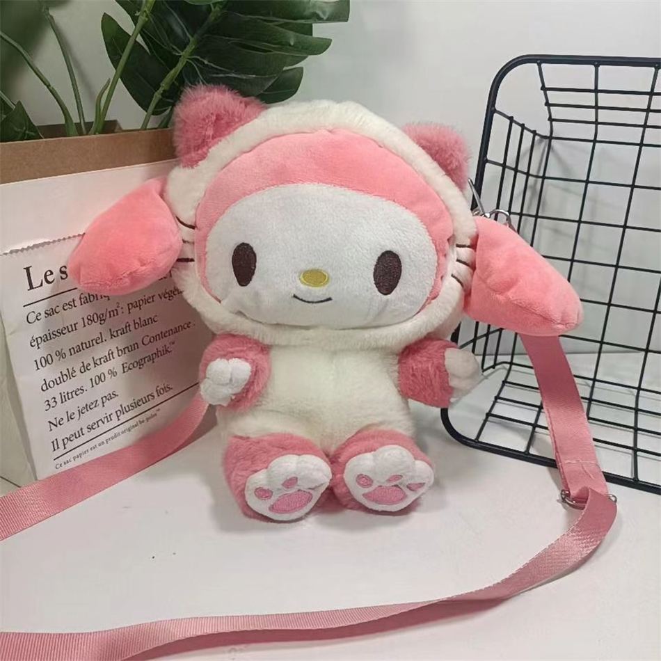 Peluche Hello Kitty sac à dos enfant doux kawaii rose La compagnie de la peluche