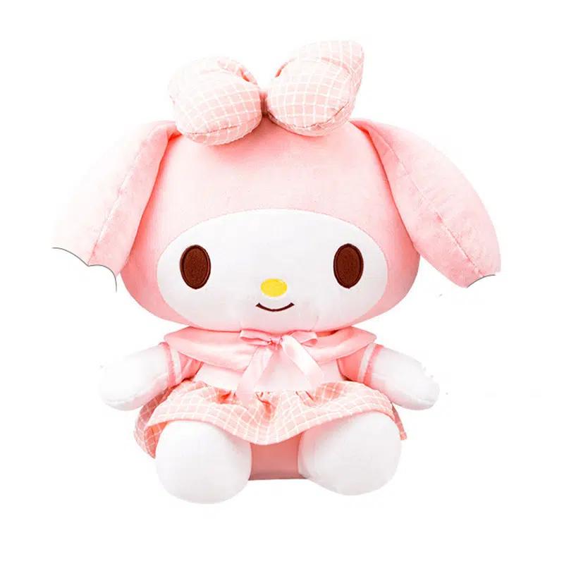 Peluche Hello Kitty uniforme rose bleu kawaii enfant câlin rose La compagnie de la peluche