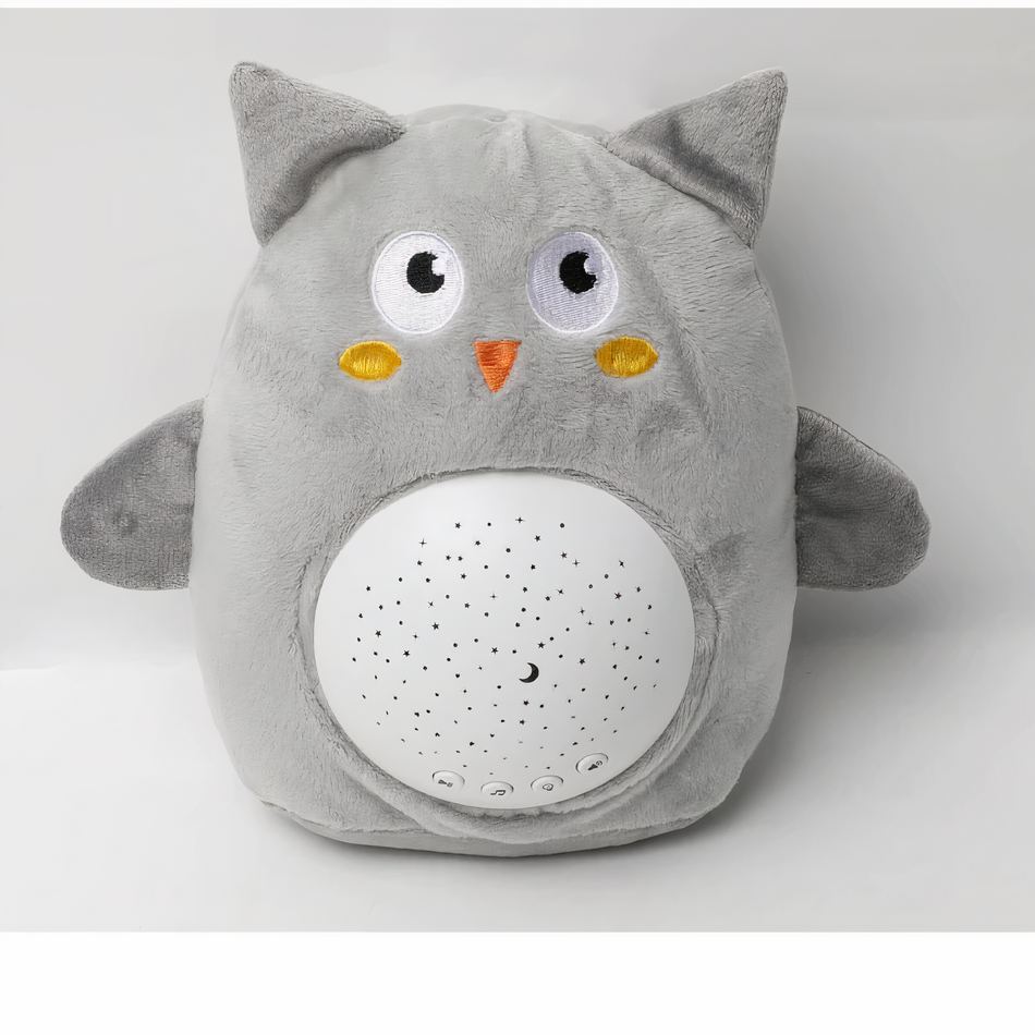 Peluche hibou bruit blanc apaisant doux sommeil enfant La compagnie de la peluche