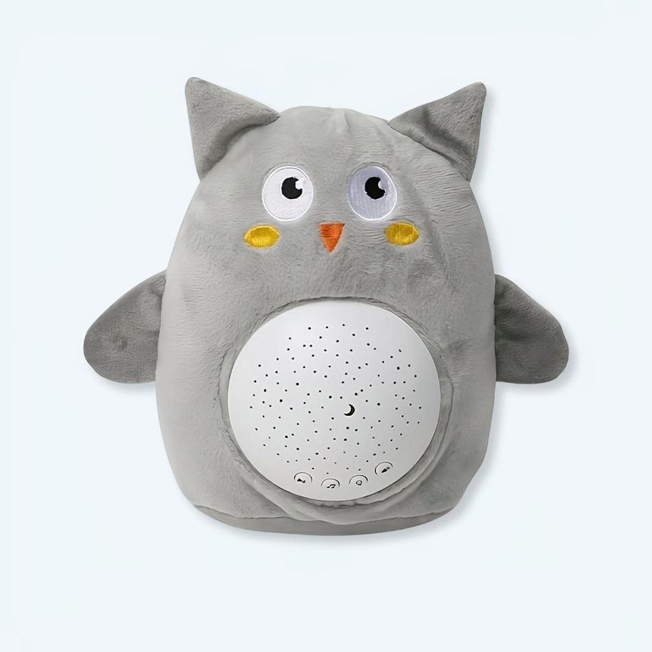 Peluche hibou bruit blanc apaisant doux sommeil enfant La compagnie de la peluche