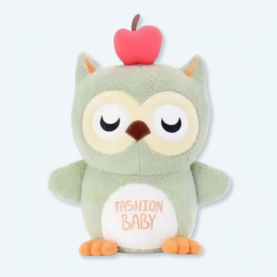Peluche hibou gris doux nuit cocooning chambre chaleureuse La compagnie de la peluche