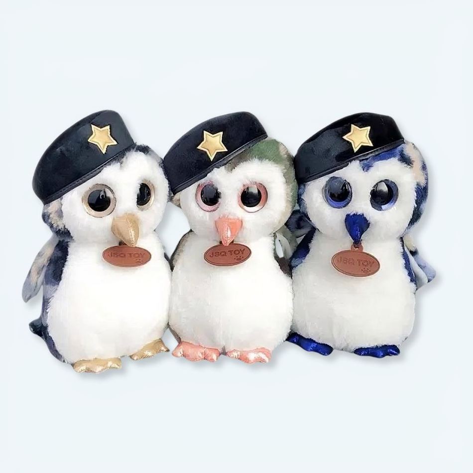 Peluche hibou militaire vert douce et réconfortante La compagnie de la peluche