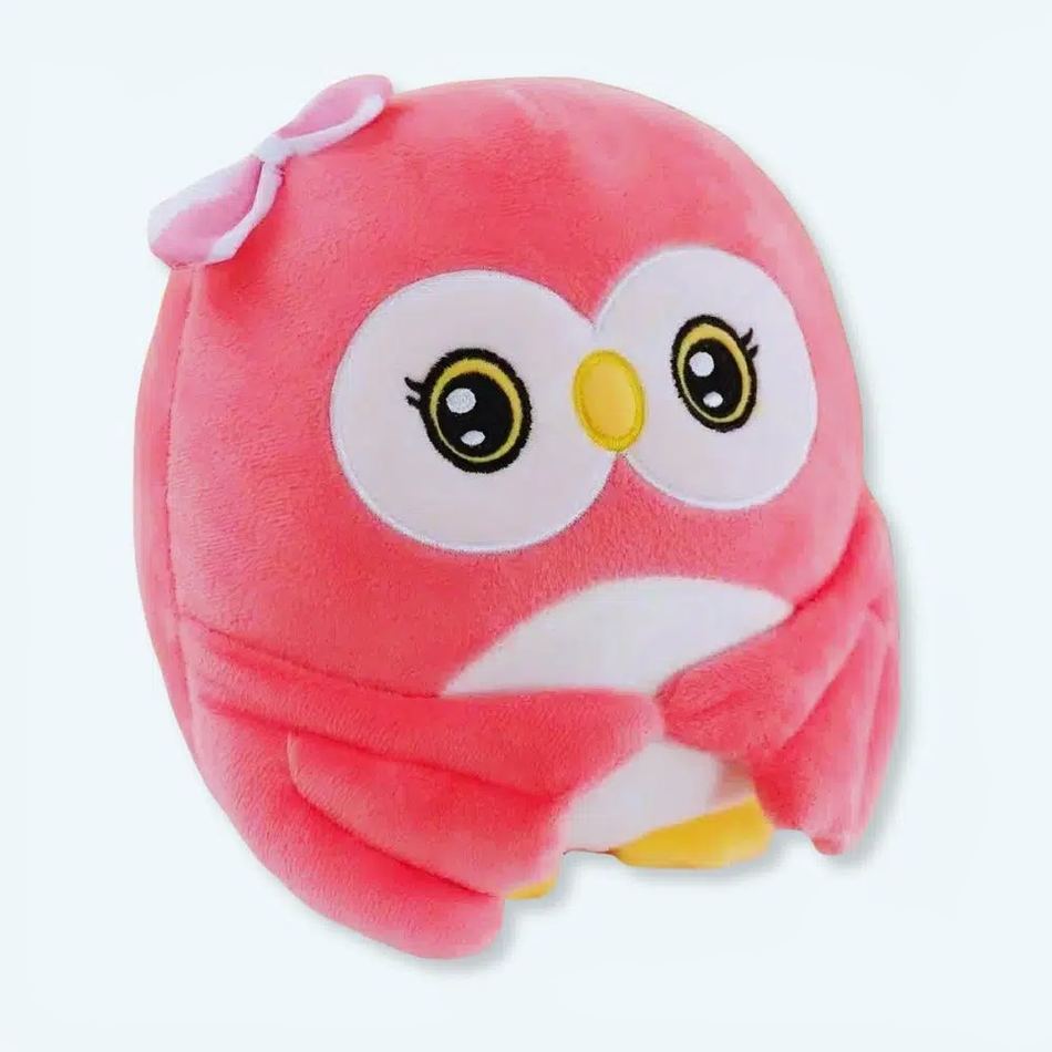 Peluche hibou rose doux enfant décoration chambre 22cm La compagnie de la peluche