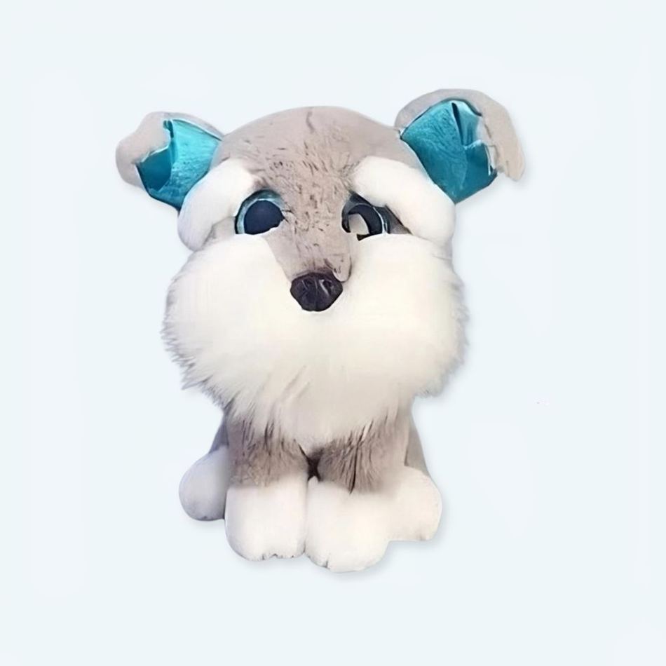Peluche husky gris doux hiver compagnon enfant La compagnie de la peluche