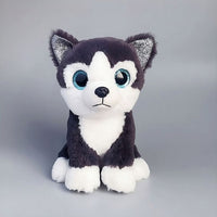 Peluche husky noir doux hiver compagnon enfant La compagnie de la peluche