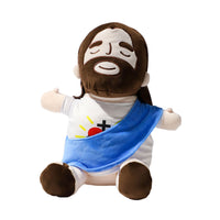 Peluche Jésus douce tissu respirant apaisant nuit bleu La compagnie de la peluche