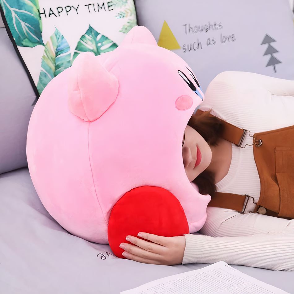 Peluche Kirby bouche ouverte douceur chambre enfant La compagnie de la peluche