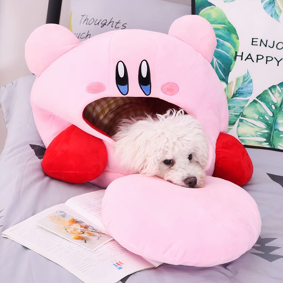 Peluche Kirby bouche ouverte douceur chambre enfant La compagnie de la peluche