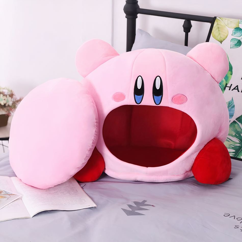 Peluche Kirby bouche ouverte douceur chambre enfant La compagnie de la peluche