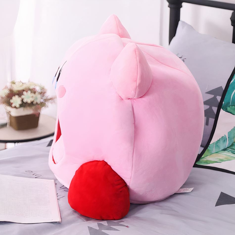 Peluche Kirby bouche ouverte douceur chambre enfant La compagnie de la peluche