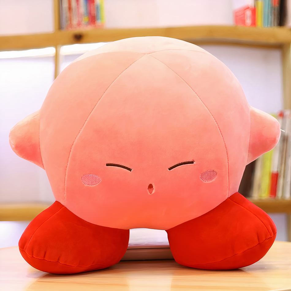 Peluche Kirby câlin doux tête baissée rose tendre La compagnie de la peluche