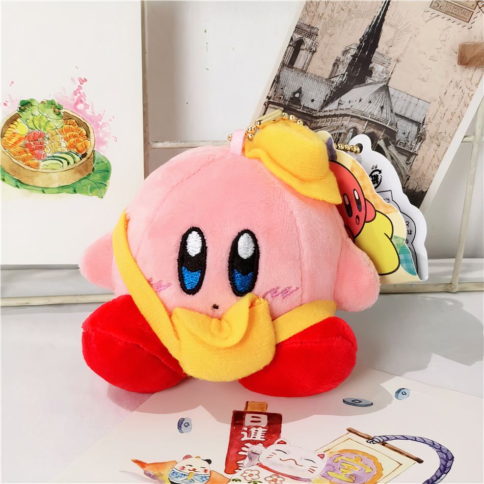 Peluche Kirby casquette jaune mignon doux collection gaming La compagnie de la peluche