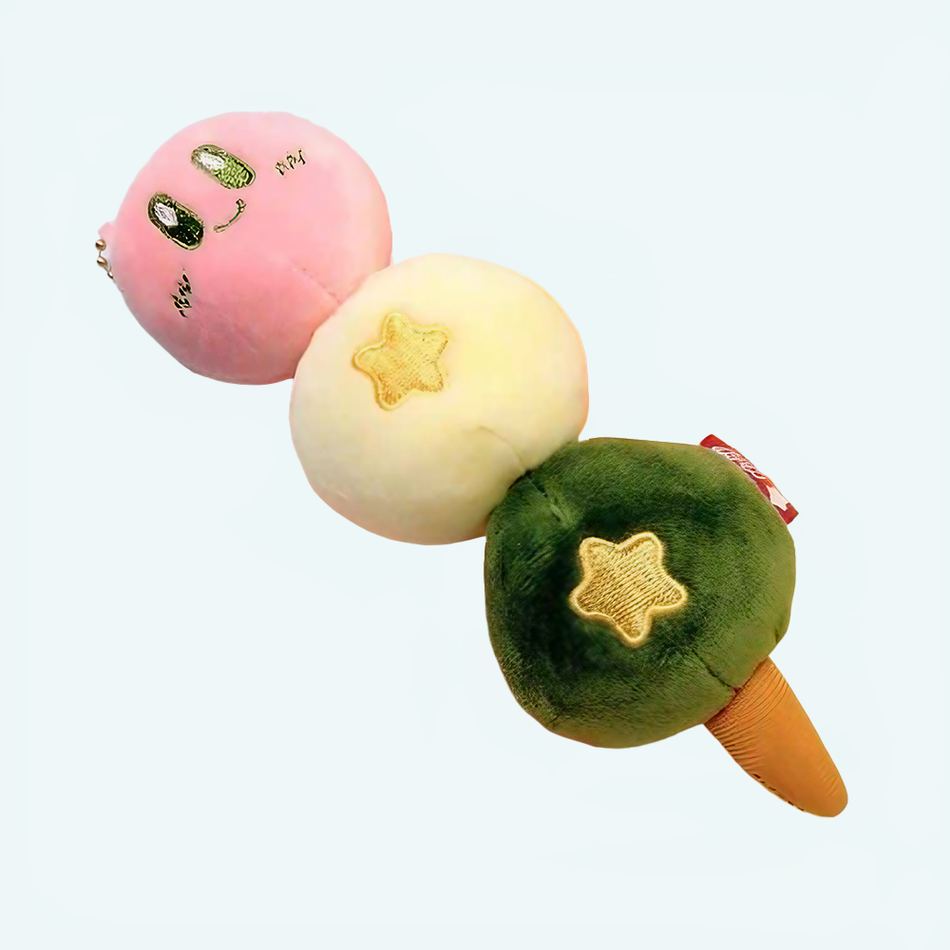 Peluche Kirby doux et ludique 3 boules câlin enfant La compagnie de la peluche