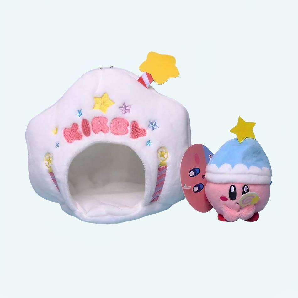 Peluche Kirby étoile blanche douce et câline enfant La compagnie de la peluche
