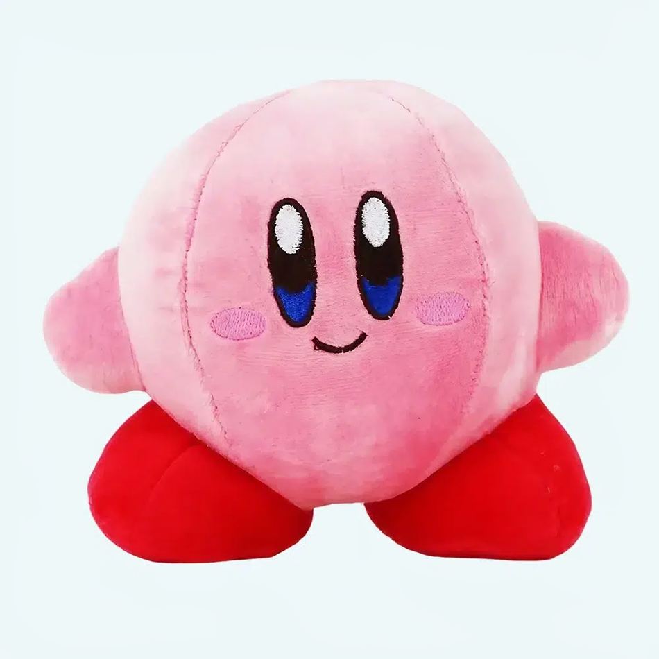 Peluche Kirby rose sourire doux enfant câlin univers jeux La compagnie de la peluche