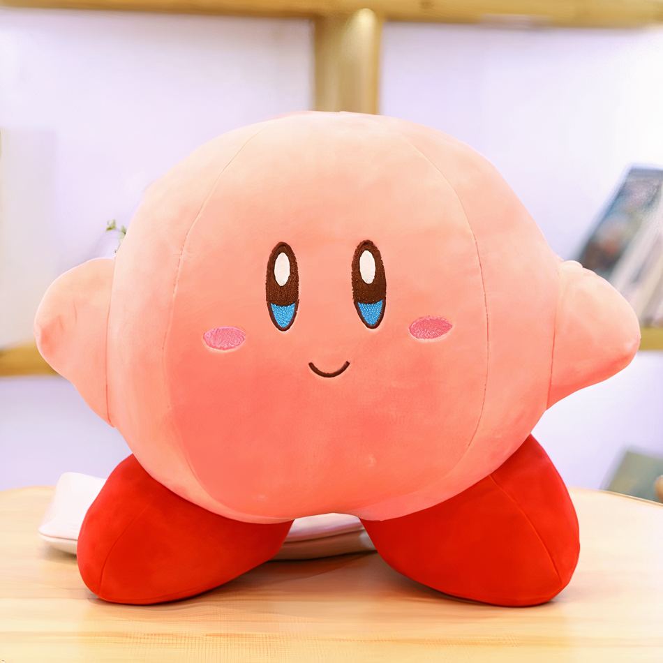 Peluche Kirby sourire doux univers jeu câlin enfant 35cm La compagnie de la peluche