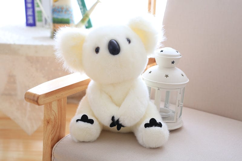 Peluche koala avec son bébé Blanc / 13cm