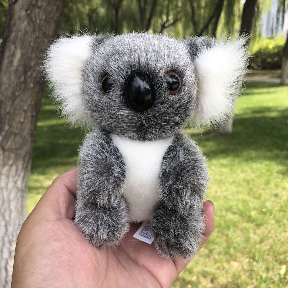 Peluche koala doux poilu câlin pour enfants noir / 12cm La compagnie de la peluche