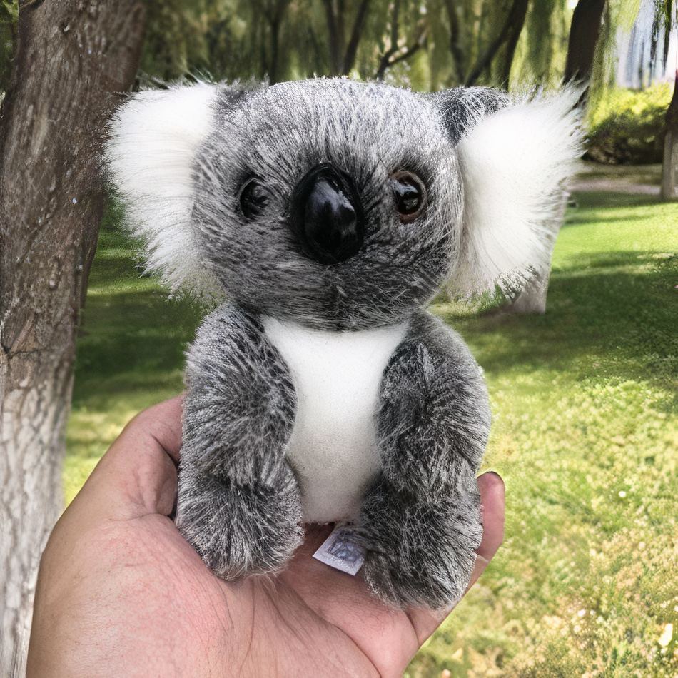 Peluche koala doux poilu câlin pour enfants noir / 16cm La compagnie de la peluche