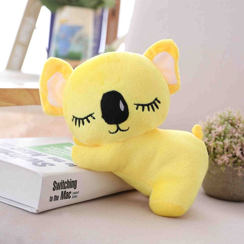 Peluche koala gentil et coloré 20cm / Jaune