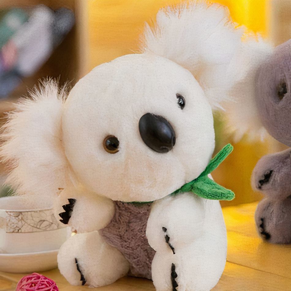 Peluche koala gris blanc douce câline enfant jouet 18cm / blanc La compagnie de la peluche